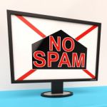 No Spam Shows Unwanted Undesired Trash Mail Stock Photo