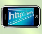 Http Address On Mobile Phone Stock Photo