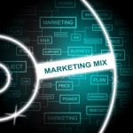 Marketing Mix Means Email Lists And E-commerce Stock Photo