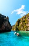 Maya Bay Phi Phi Islands Andaman Sea Krabi, South Of Thailand Stock Photo