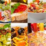 Healthy Vegetarian Vegan Food Collage Stock Photo