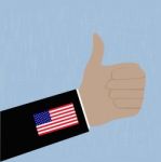 Usa Like Thumbs Up Symbol Stock Photo