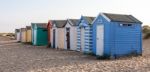 Colourful Beach Huts At Southwold Stock Photo