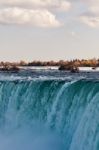 Image Of A Powerful Niagara Waterfall In Autumn Stock Photo