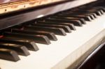 Piano Keyboard With Selective Focus Stock Photo