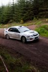 C. Britton Driving Subaru Impreza Stock Photo