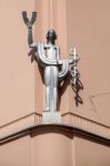 Modern Sculpture Of A Woman In Krakow Stock Photo