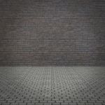 Grunge Concrete Wall And Old Pavement. Stock Photo