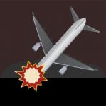 Passenger Air Plane Crash  Illustration Stock Photo