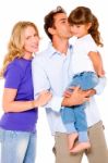 Couple With A Daughter Stock Photo