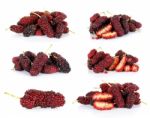 Mulberry Isolated On The White Background Stock Photo