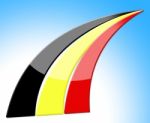 Flag Belgium Indicates Euro National And Patriotic Stock Photo