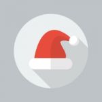 Christmas Flat Icon. Santa Hat Stock Photo