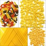 Various Type Of Italian Pasta Collage Stock Photo