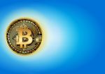 Shiny Golden Bitcoin Stock Photo