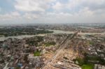 The Helicopter Shot From Dhaka, Bangladesh Stock Photo