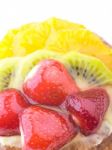 Jelly Cake With Fruits Stock Photo