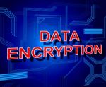 Data Encryption Sign Represents Www Keyboard And Bytes Stock Photo