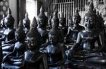 Black Buddha Statues Stock Photo