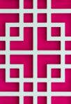 Closeup Chinese Pattern On Pink Background Stock Photo