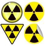 Radiation Warning Symbol Stock Photo