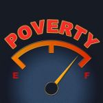 Poverty Gauge Shows Stop Hunger And Display Stock Photo