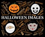 Halloween Images Shows Trick Or Treat And Autumn Stock Photo