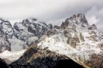 Scenic View Of The Grand Tetons Stock Photo