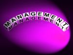 Management Letters Mean Running Of Business And Executives Stock Photo