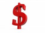 Red 3d Dollar Sign Stock Photo