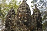 Angkor Thom North Gate Stock Photo