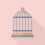 Bird Cage Flat Icon Stock Photo