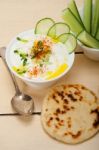 Arab Middle East Goat Yogurt And Cucumber Salad Stock Photo