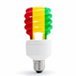 Flag Of Guinea On Bulb Stock Photo