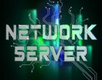 Network Server Means Global Communications And Connection Stock Photo