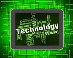 Technology Word Shows Digital Technologies And High-tech Stock Photo