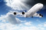 Airplane Flying Stock Photo