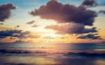 Abstract Seascape With Blurred Zoom Motion Background Stock Photo