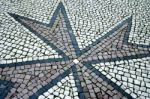 Pattern In The Pavement At The Entrance To Charles Bridge In Pra Stock Photo