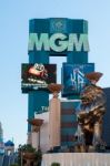 Las Vegas, Nevada/usa - August 1 : View Of The Mgm Lion In Las V Stock Photo