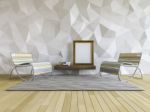 3ds Interior Polygon Wall Stock Photo