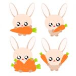 Cartoon Rabbit Illustration Stock Photo