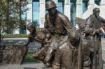 Insurgents Memorial To Polish Fighters Of Warsaw Uprising In War Stock Photo