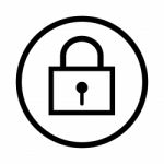 Lock Icon -  Iconic Design Stock Photo