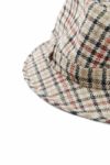 Close-up Of A Checked Brown Hat On White Stock Photo