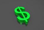 Dollar sign in green Stock Photo