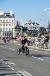 Vehicle Approaching The Finish Line Of The London To Brighton Ve Stock Photo