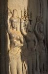 An Apsara In Angkor Wat, Cambodia Stock Photo