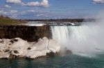 Beautiful Snow Near The Niagara Falls Stock Photo