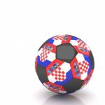 Croatia Flag Soccer Ball Isolated White Background Stock Photo